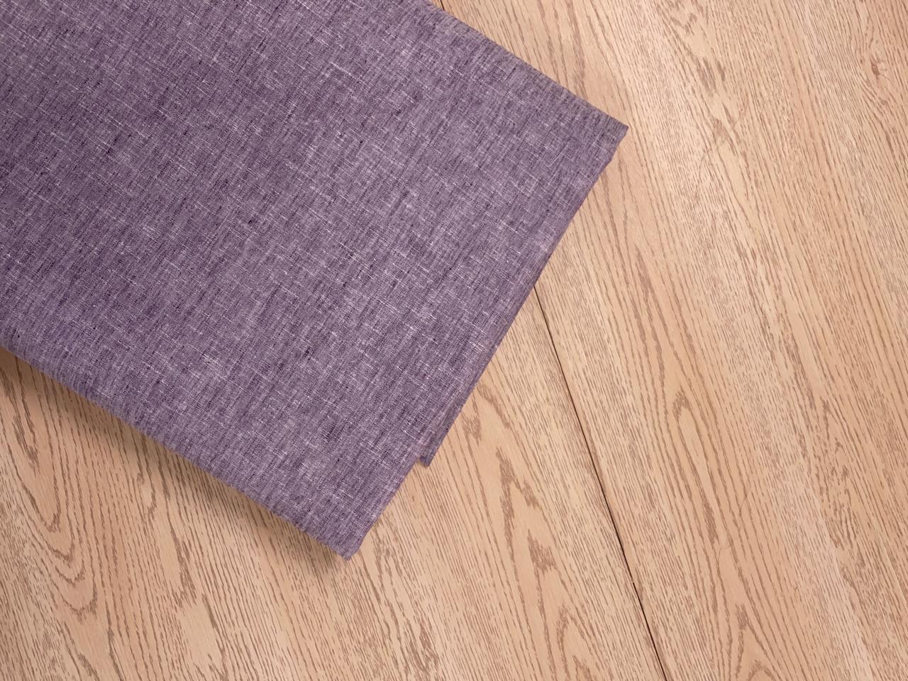 Dark Purple Plain Cotton Linen Fabric KTEX