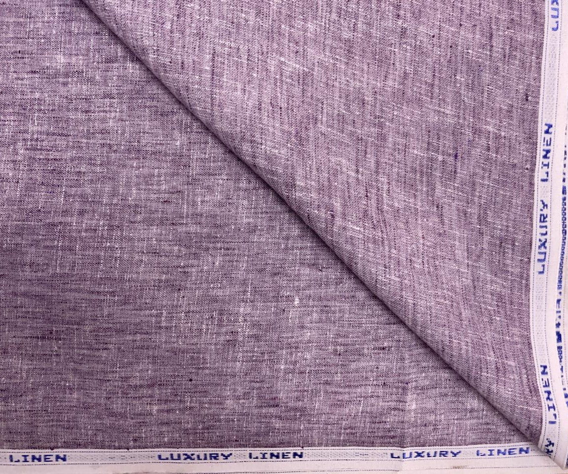 Dark Purple Plain Cotton Linen Fabric KTEX