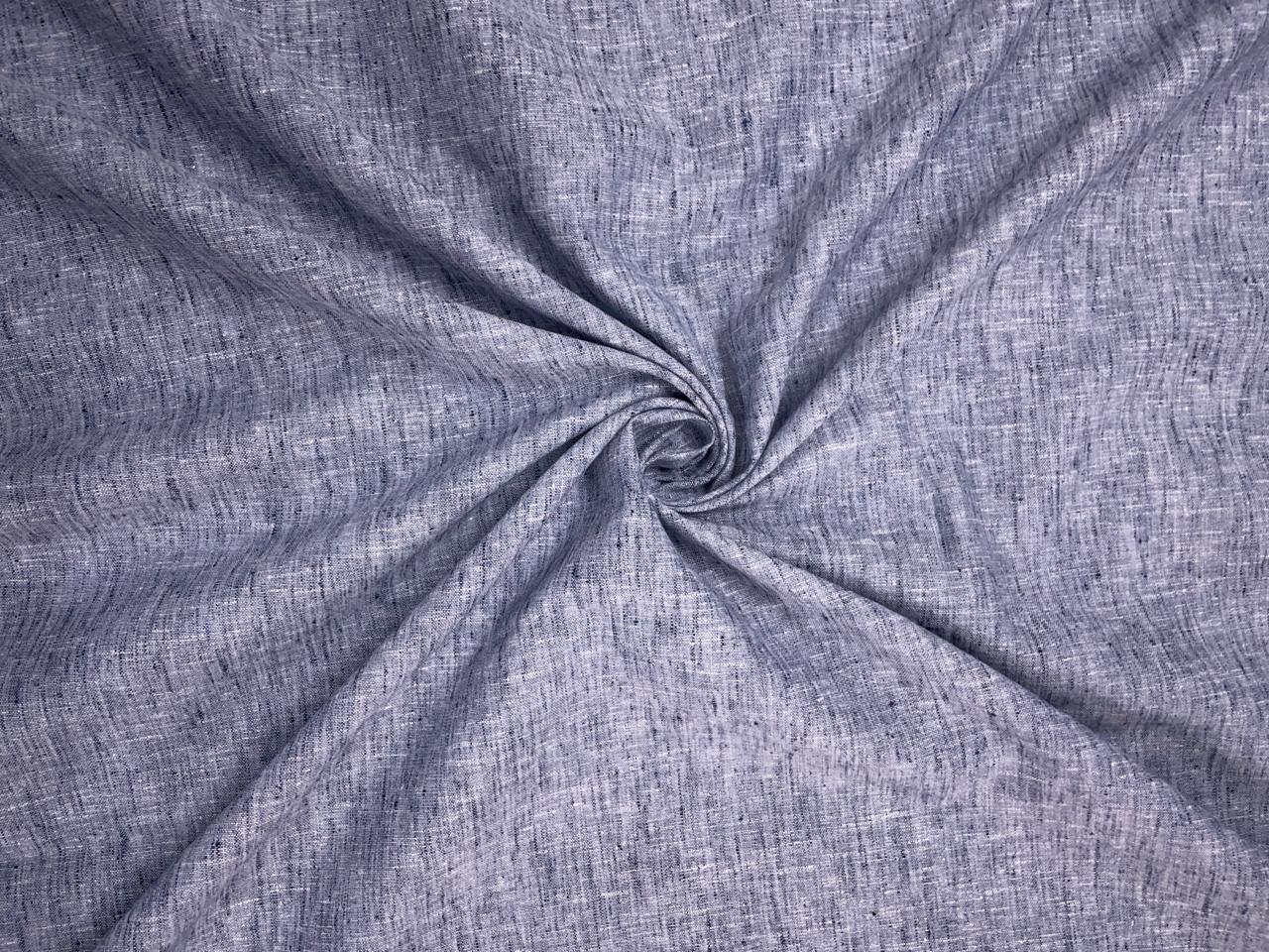 Navy Blue Plain Cotton Linen Fabric KTEX