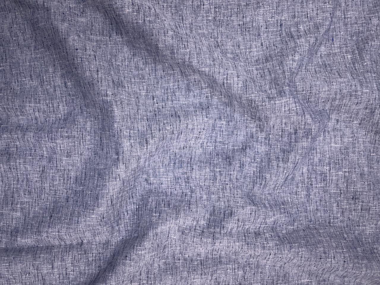 Navy Blue Plain Cotton Linen Fabric KTEX
