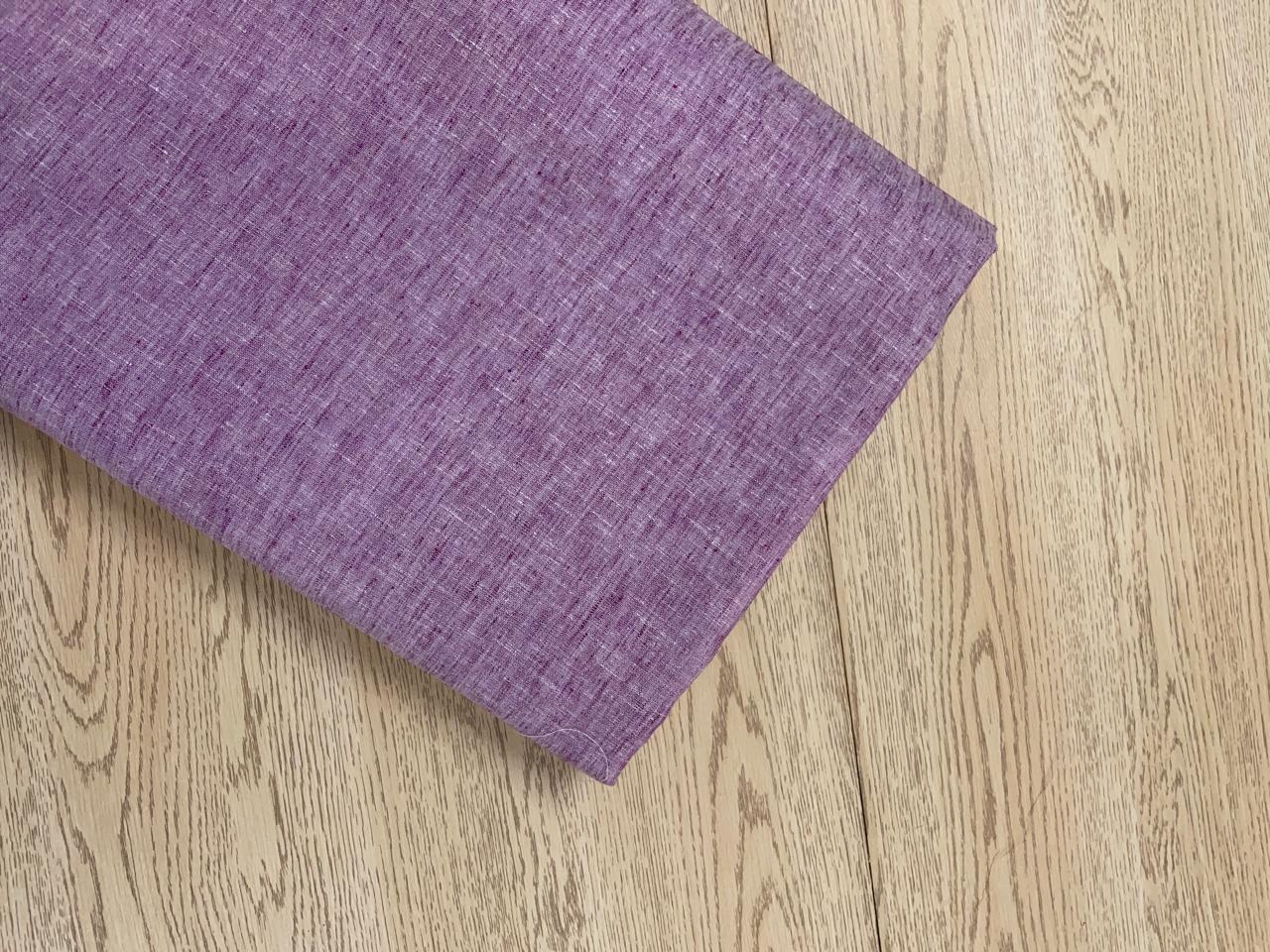 Purple Plain Cotton Linen Fabric KTEX