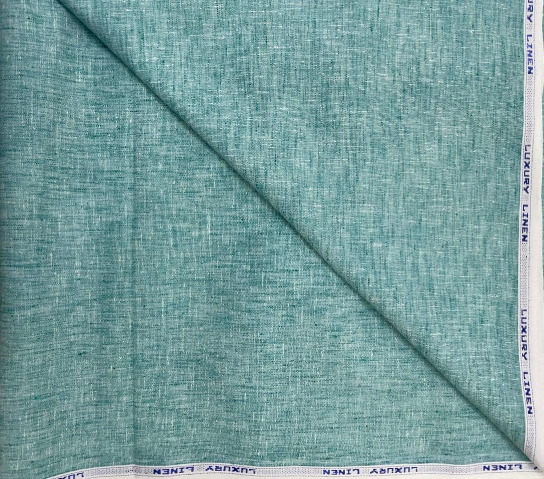 Sea Green Plain Cotton Linen Fabric KTEX