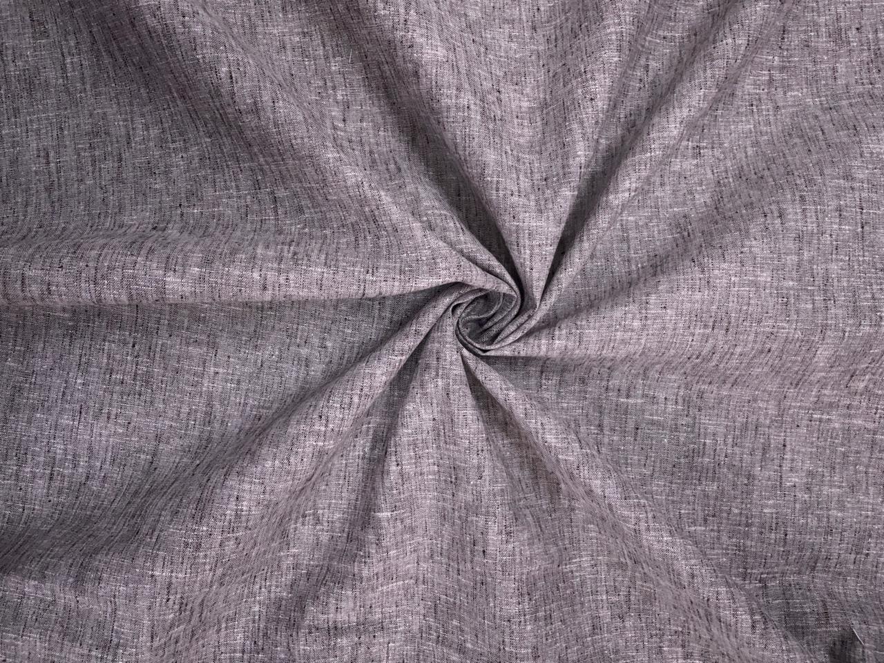 Brown Plain Cotton Linen Fabric KTEX