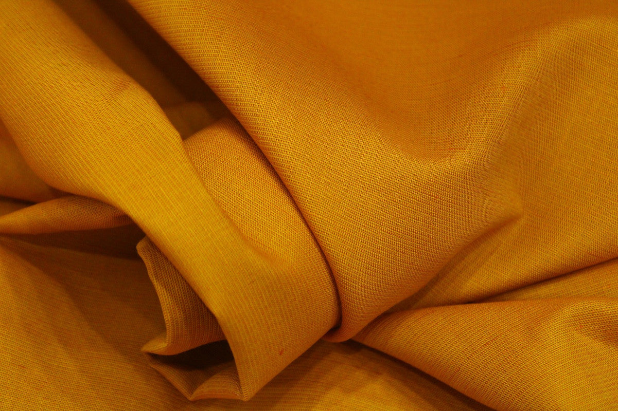 Dark Yellow Plain Premium Linen Fabric