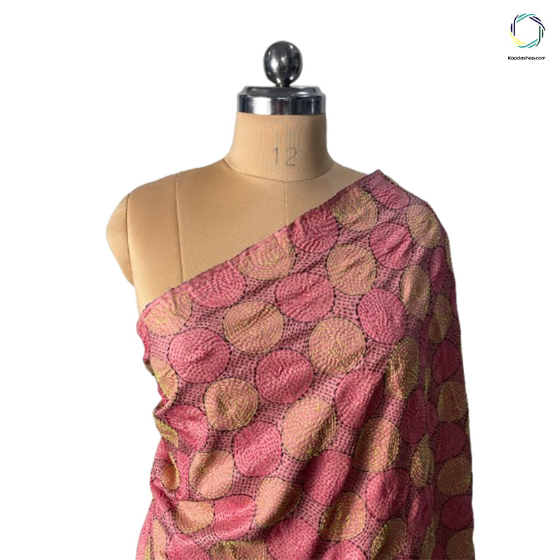 Pink Geometric Dual Side Premium Stole