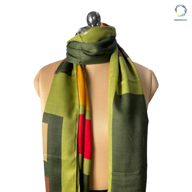 Multicolor Abstract Pure Wool Stole