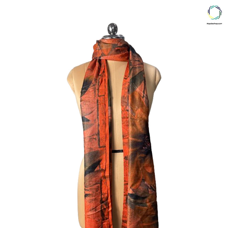 Orange Designed Premium Stole