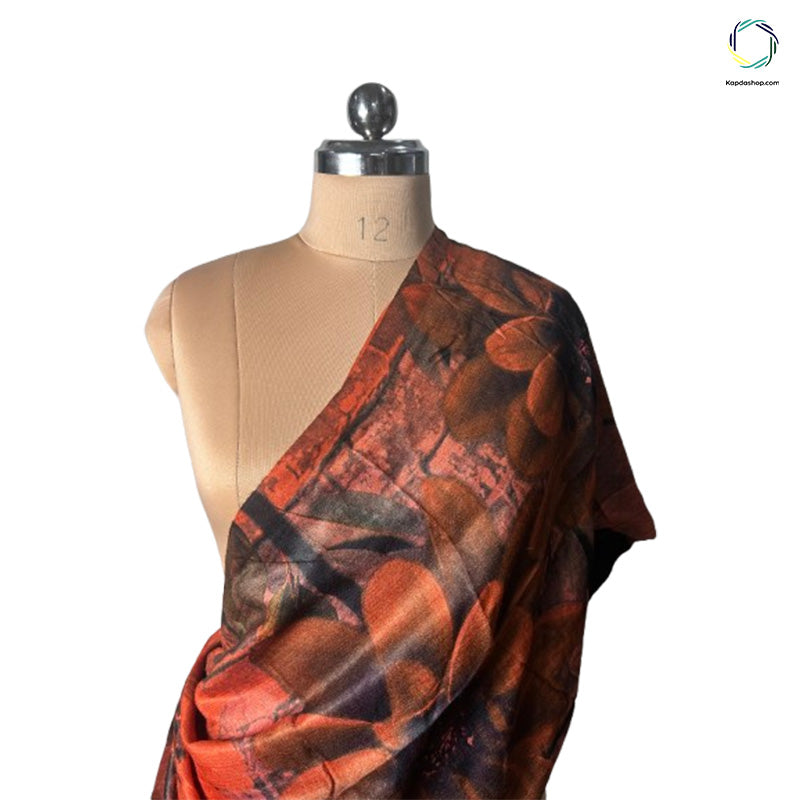 Orange Designed Premium Stole