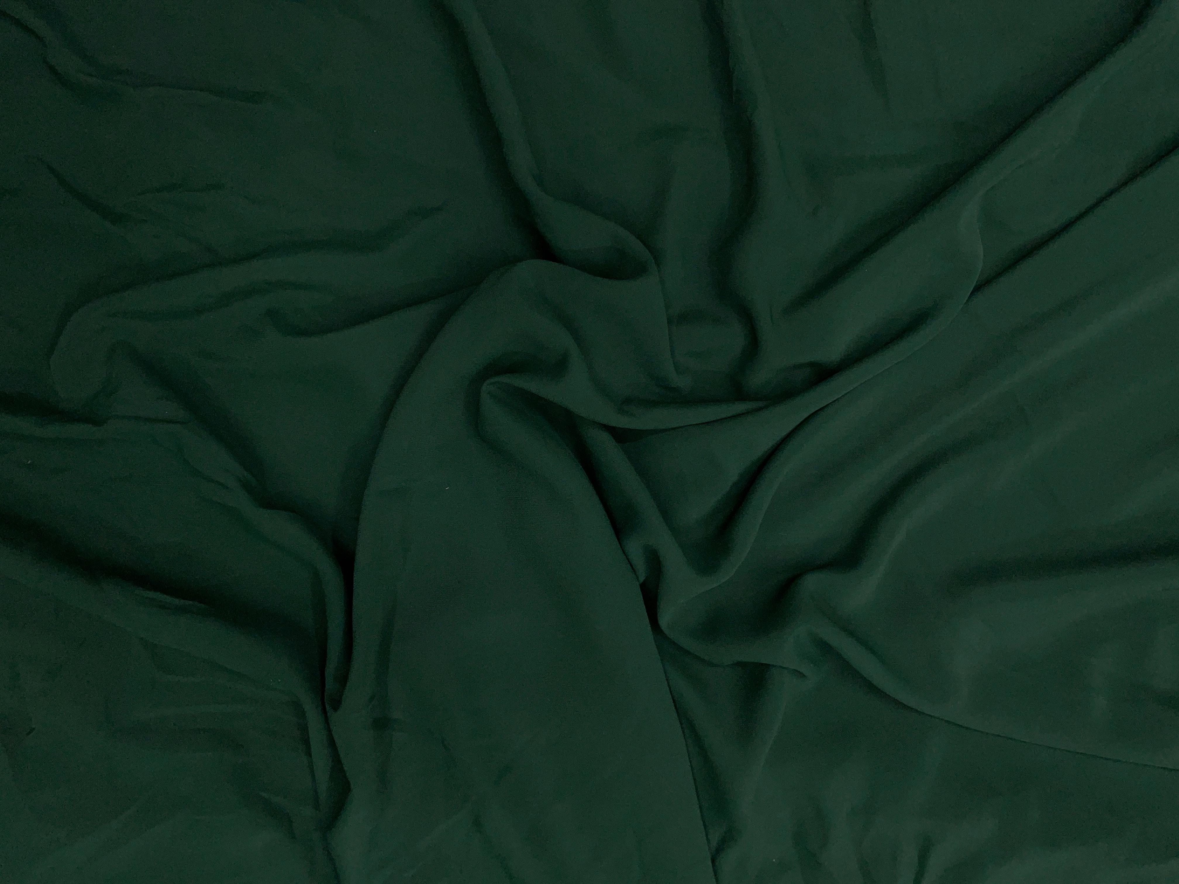 Bottle Green Plain Luxury Georgette Fabric