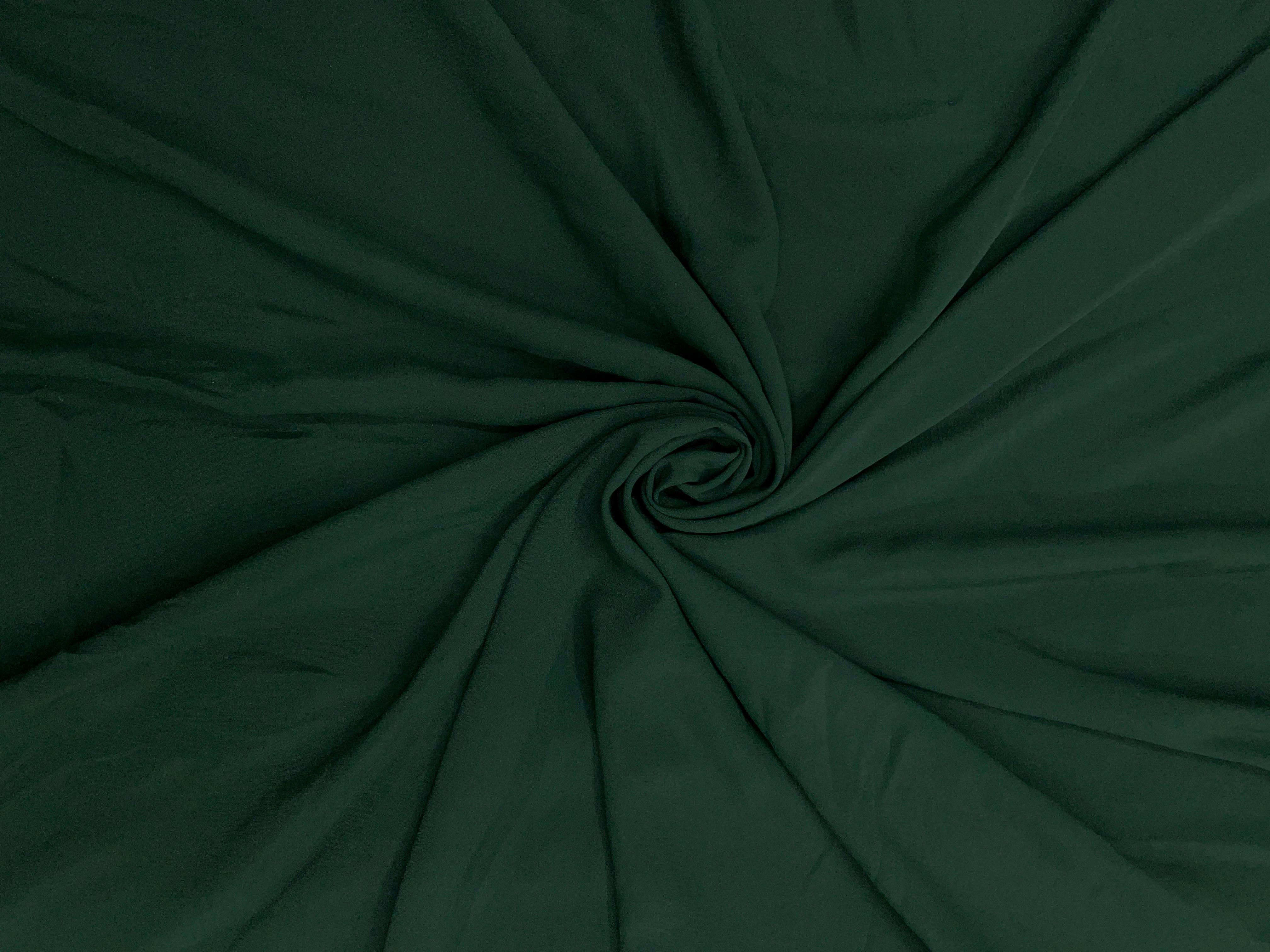 Bottle Green Plain Luxury Georgette Fabric