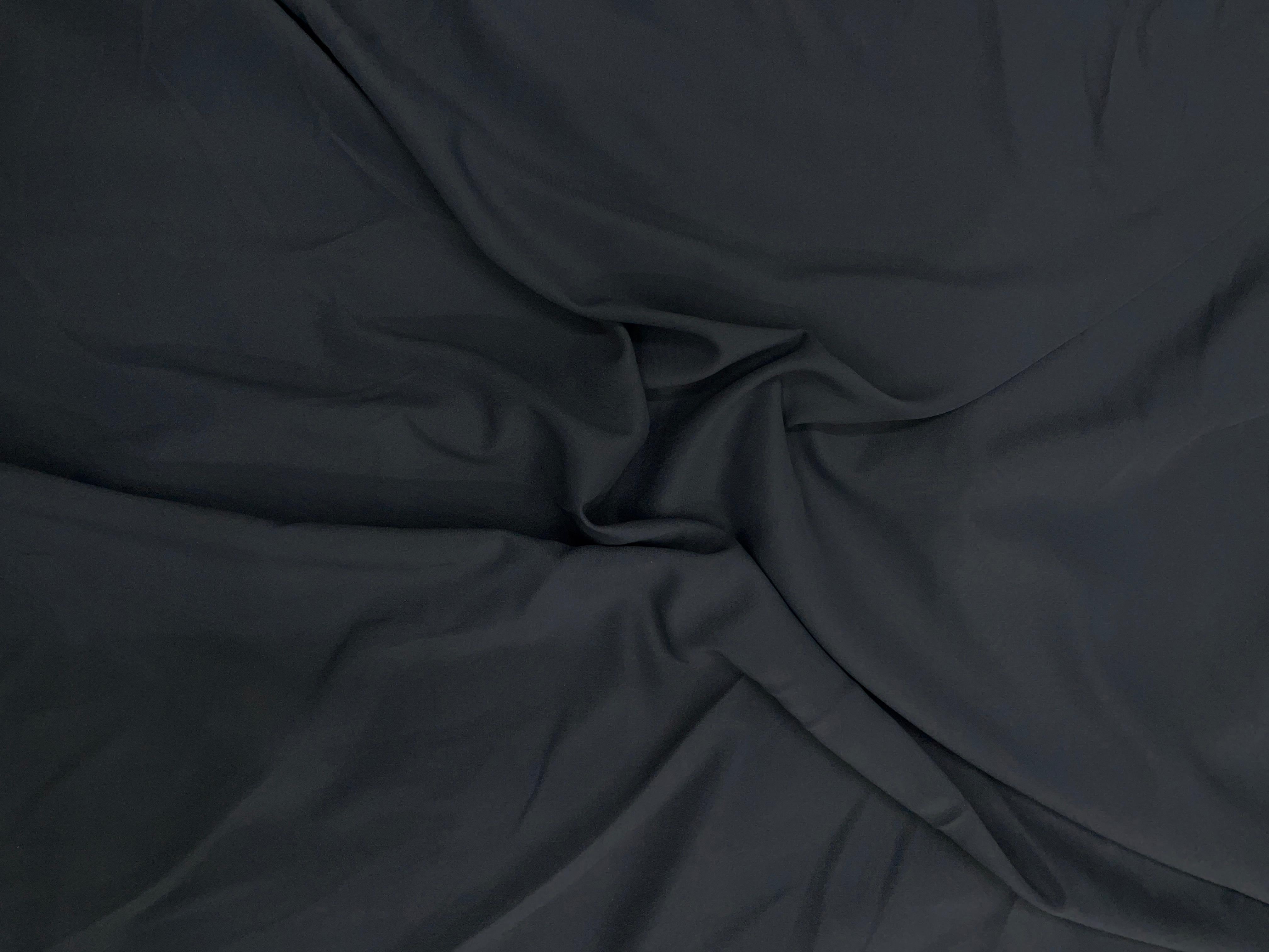 Dark Grey Plain Georgette Luxury Fabric