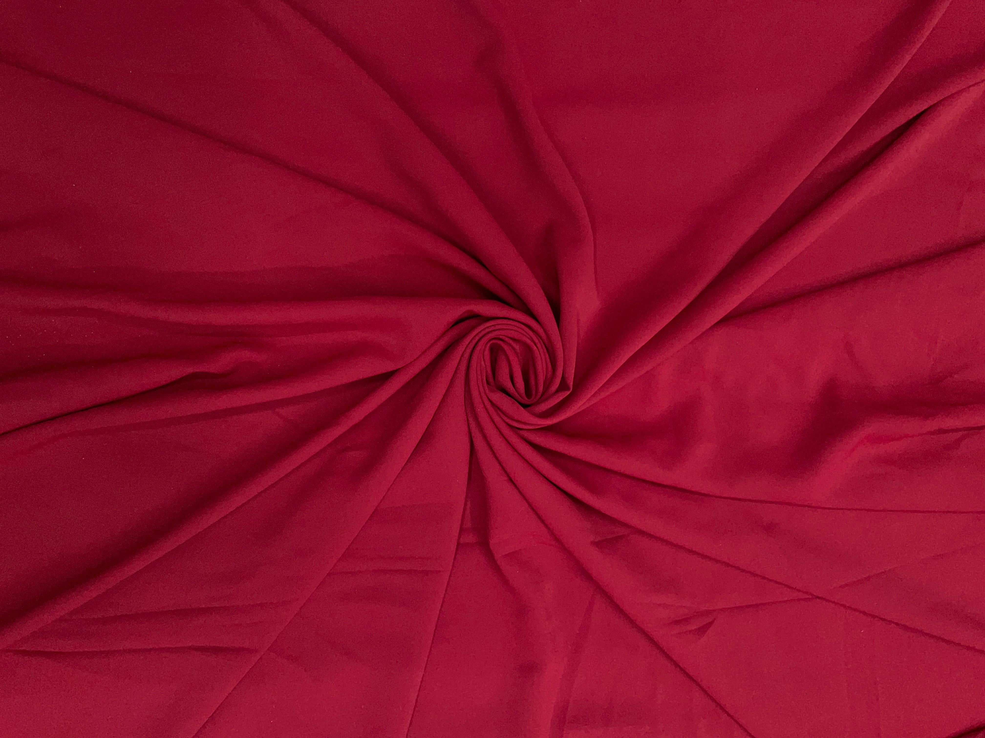 Red Plain Luxury Georgette Fabric