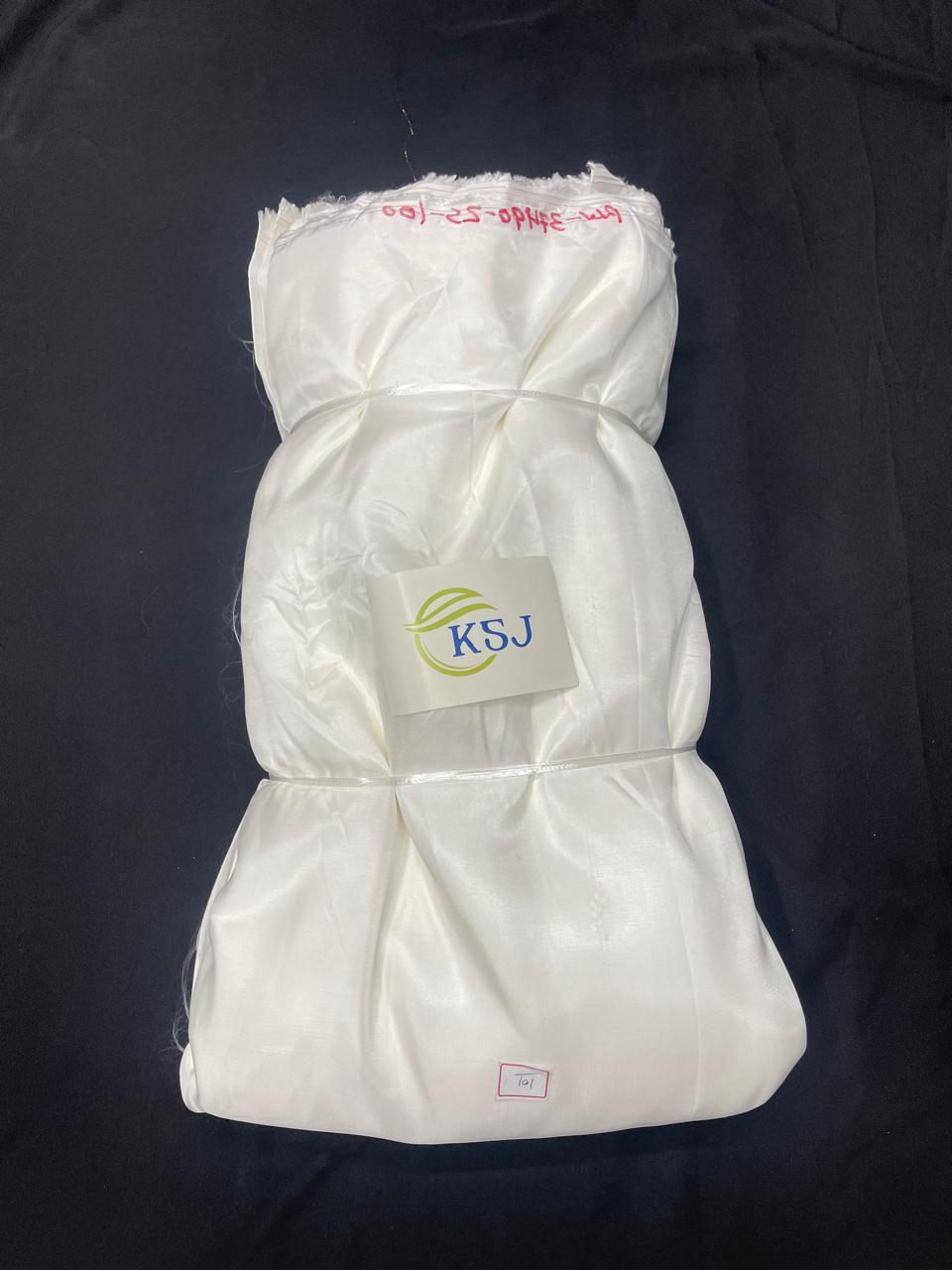 KSJ - White Plain Dyeable Viscose Upada Silk Fabric (Per Meter - Rs 86 ) KSJ