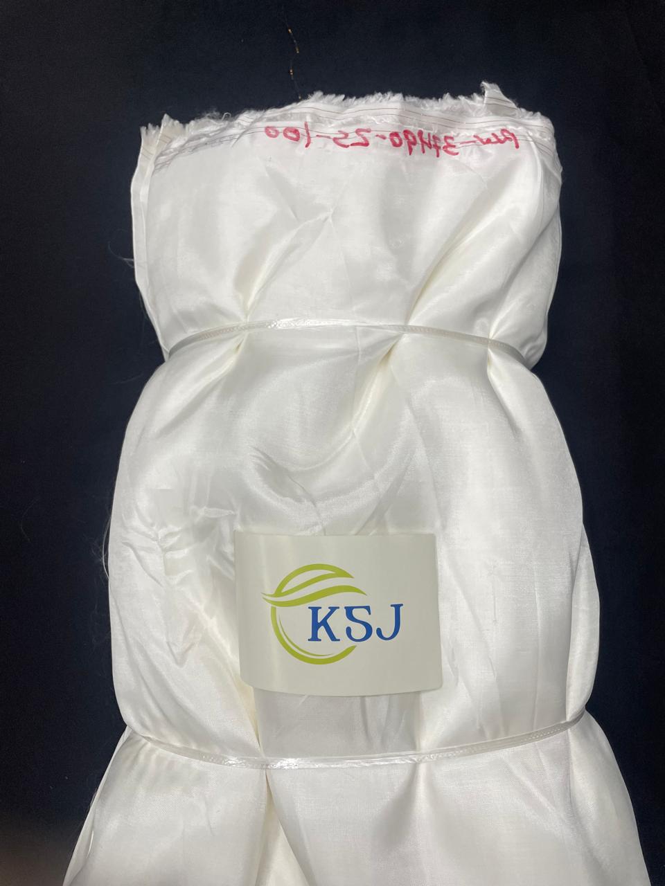 KSJ - White Plain Dyeable Viscose Upada Silk Fabric (Per Meter - Rs 86 ) KSJ