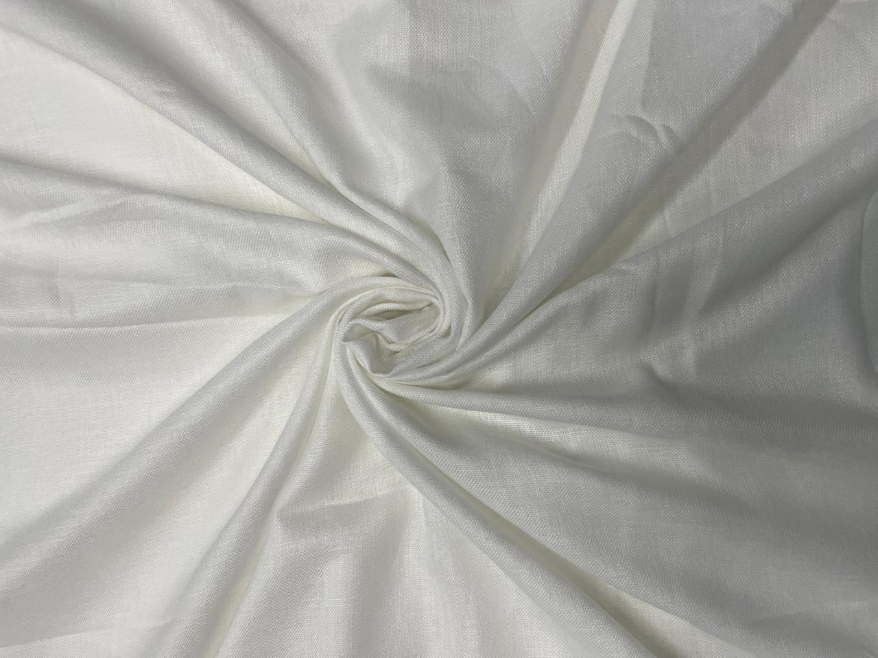 White Plain Cotton Linen Fabric Fabric Kapdashop
