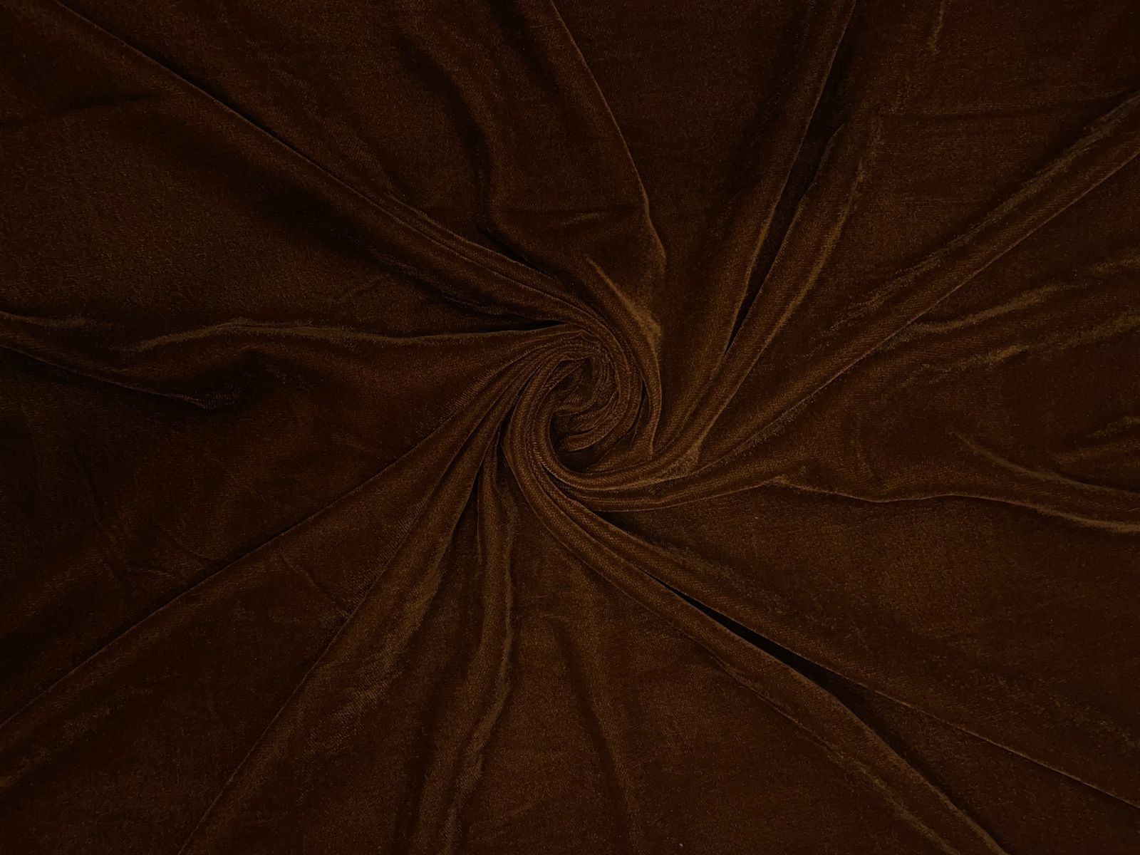 Brown Plain Velvet Fabric Kapdashop