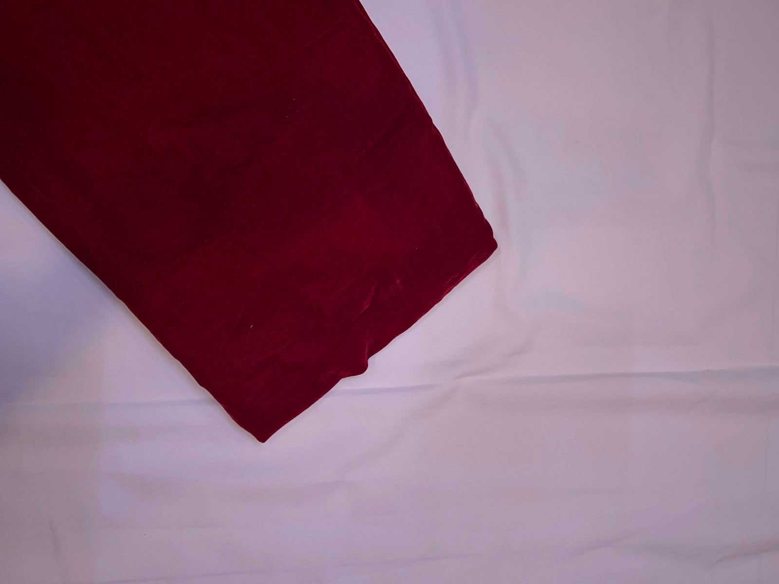 Dark Red Plain Velvet Fabric Kapdashop