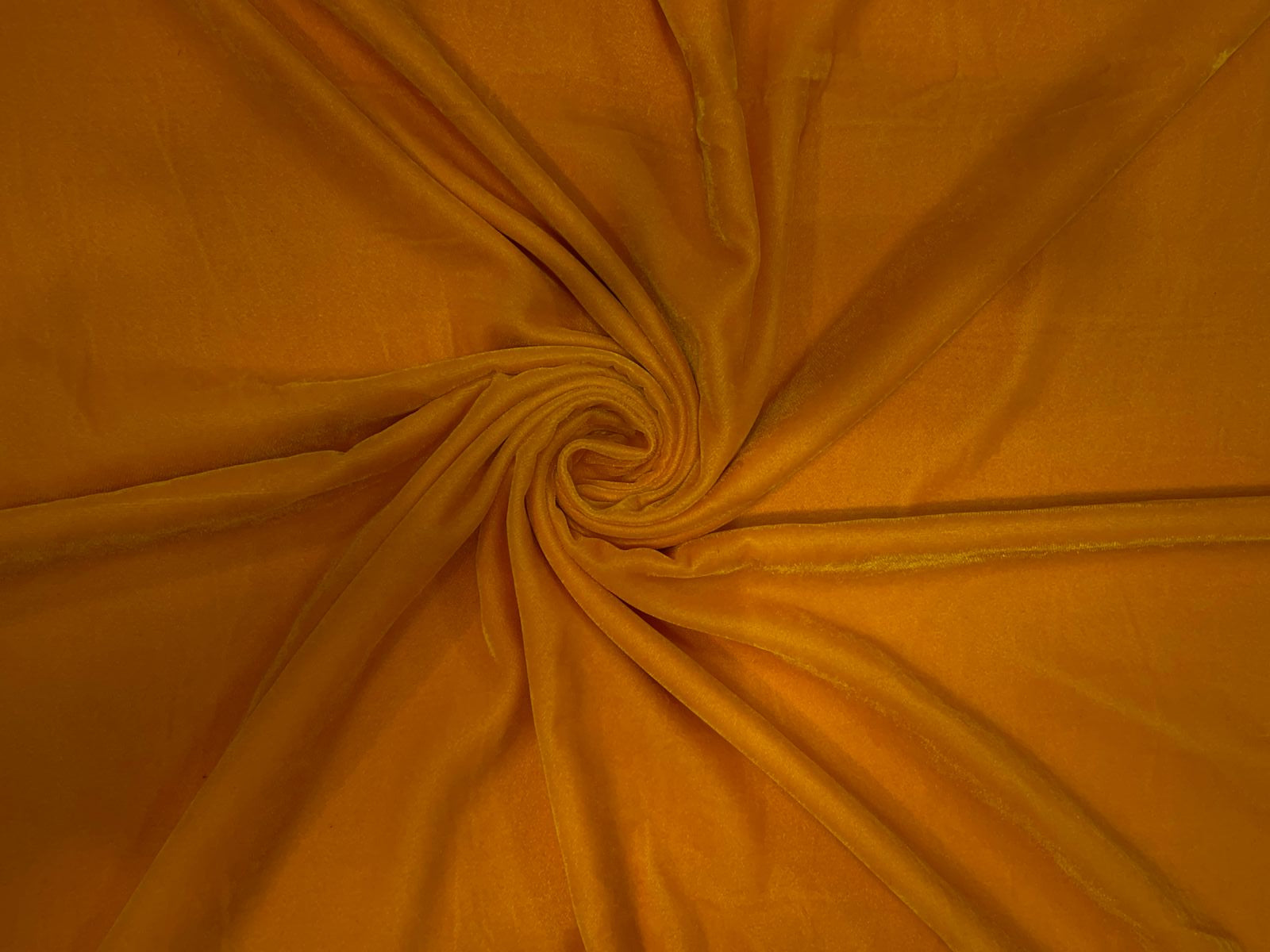 Yellow Color Plain Velvet Fabric Kapdashop