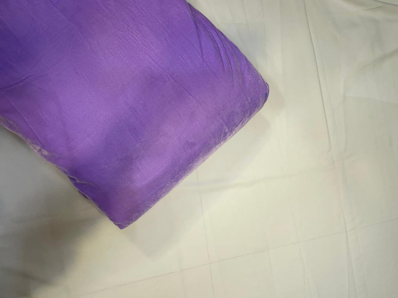 Lavender Plain Velvet Fabric Kapdashop