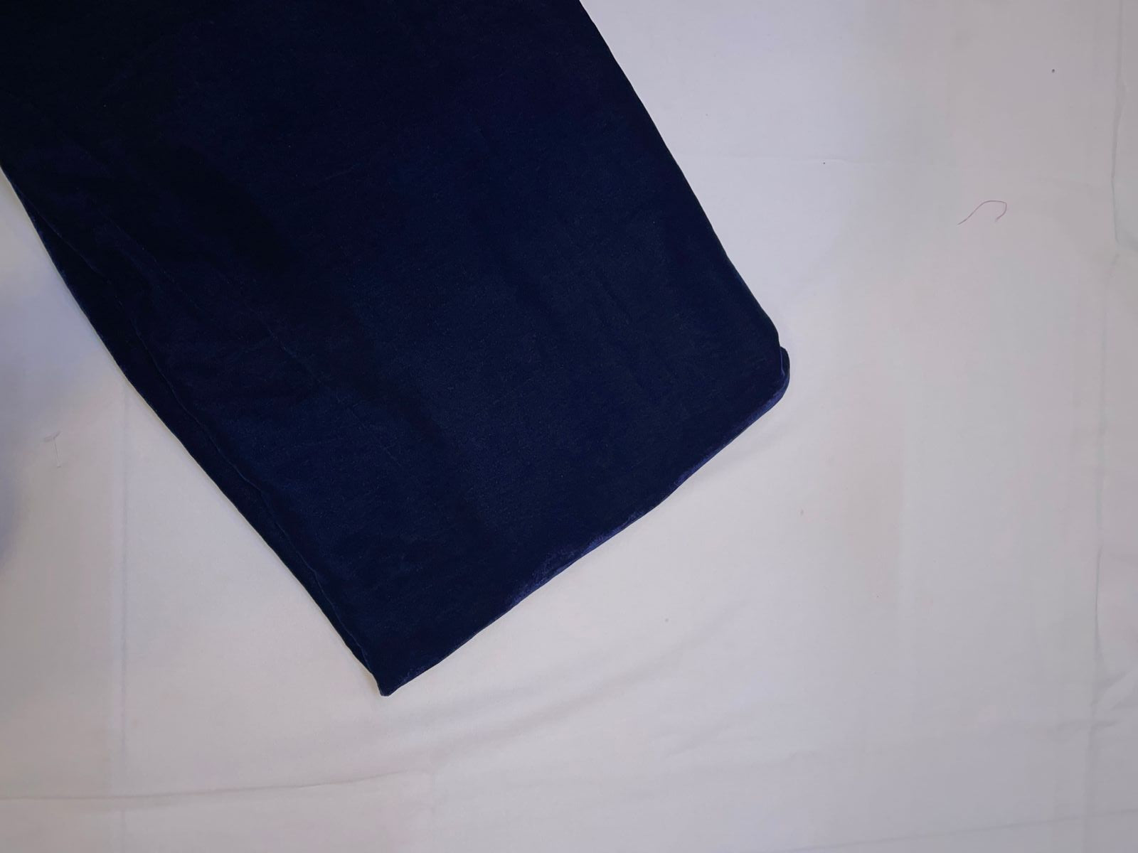 Navy Blue Plain Velvet Fabric Kapdashop