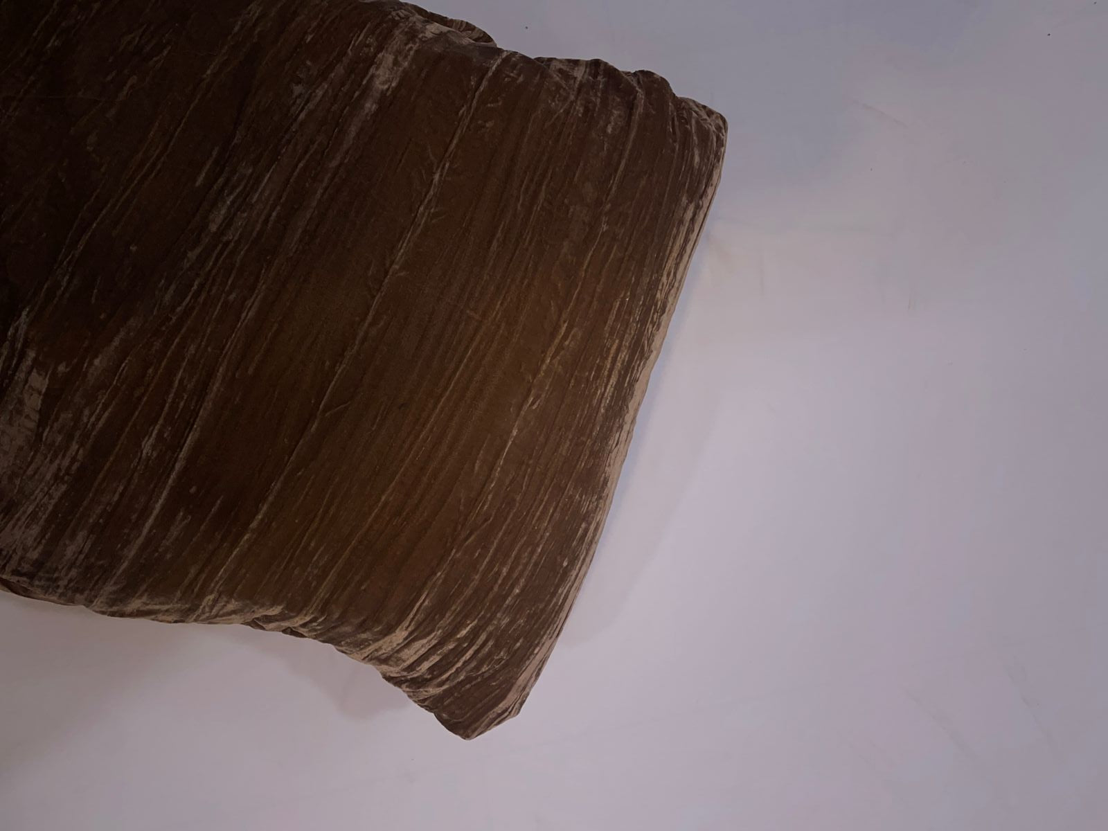 Dark Beige Crush Velvet Fabric KTEX