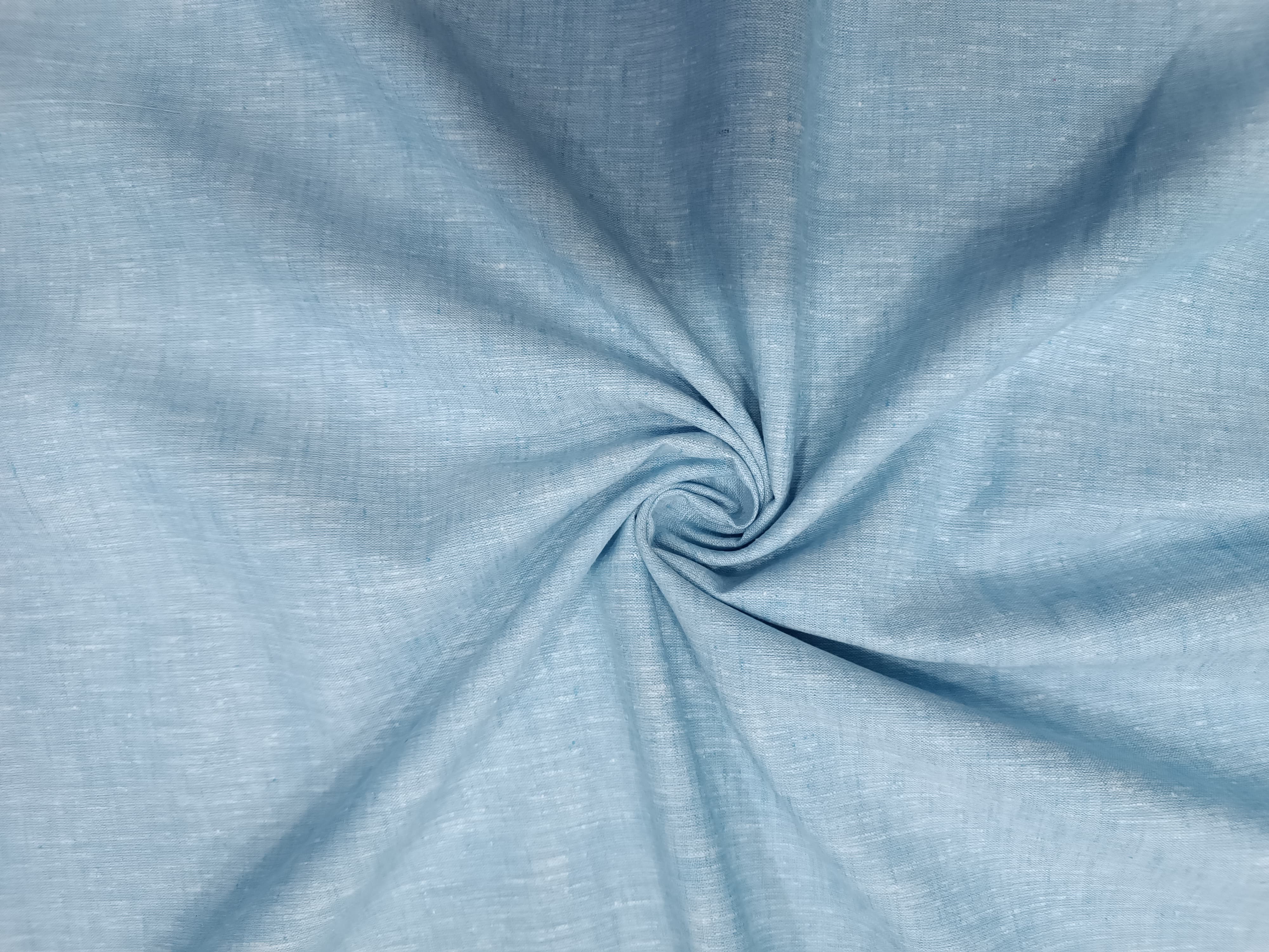 Sky Blue Plain Premium Linen Fabric