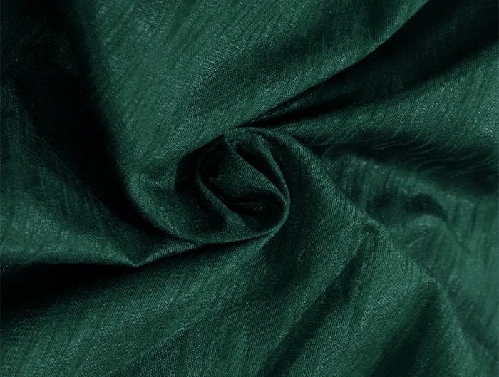 Bottle Green Plain Bangalore Raw Silk Fabric Fabric Cart