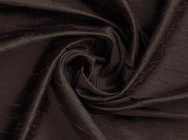 Dark Brown Plain Bangalore Raw Silk Fabric Fabric Cart