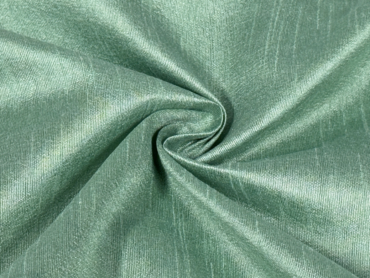 Dusty Green Plain Bangalore Raw Silk Fabric Fabric Cart