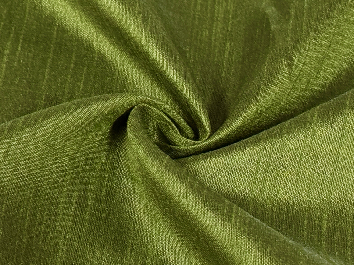 Olive Green Plain Bangalore Raw Silk Fabric Fabric Cart