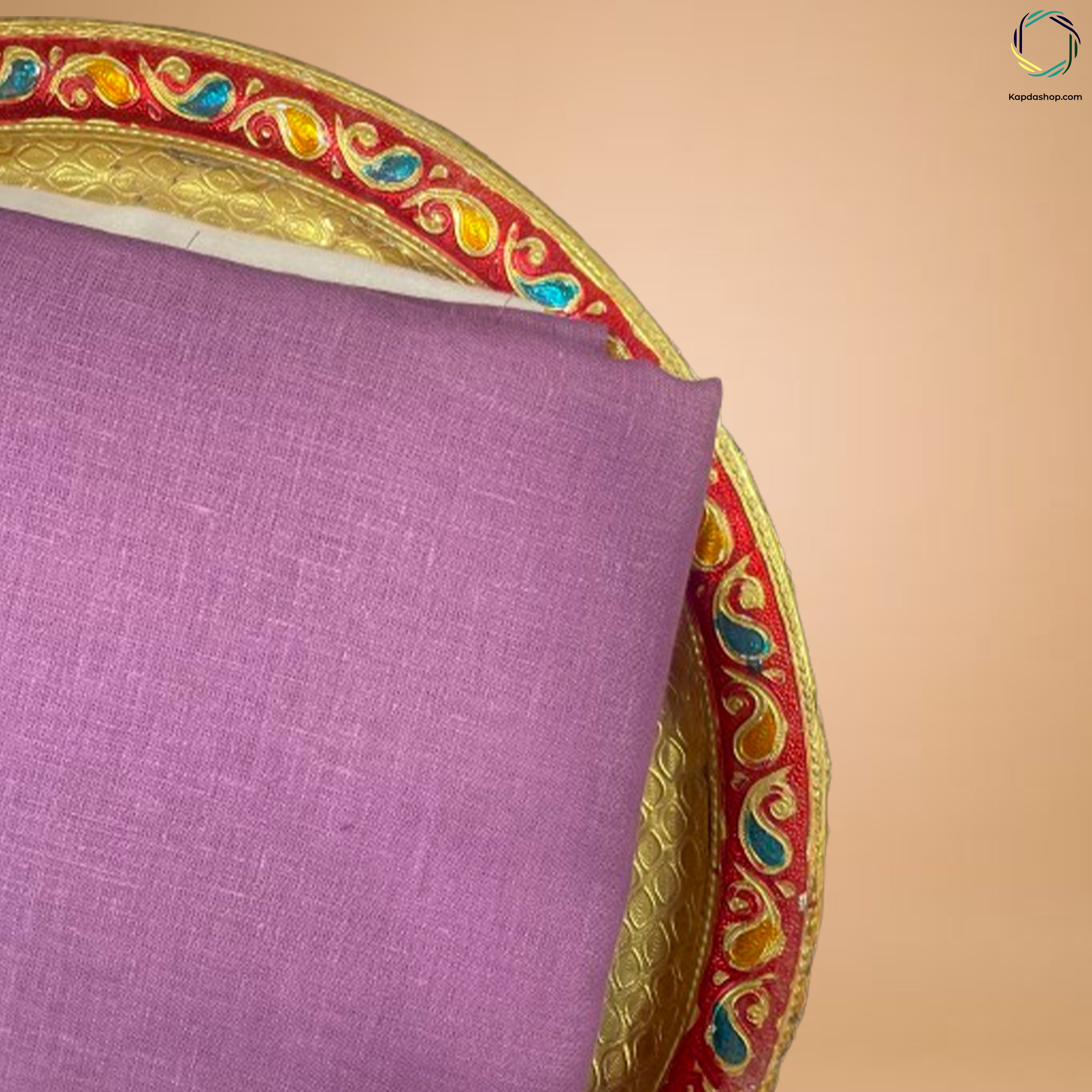 Unisex Purple Pure linen (2.5 Mtr) | White Plain Cotton Fabric(1.5 Mtr) Unstiched Combo Set