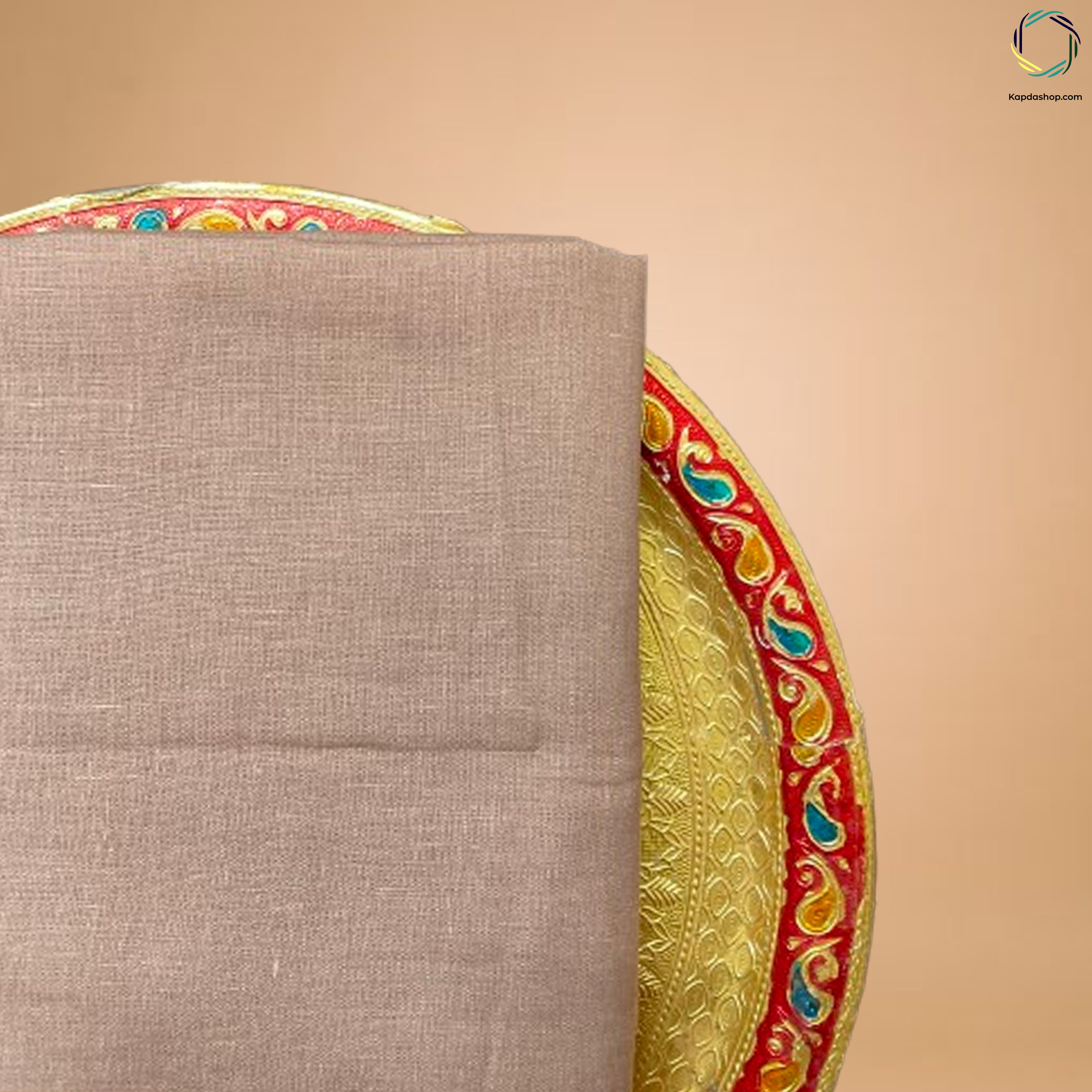 Unisex Natutal Beige Pure linen (2.5 Mtr) | White Plain Cotton Fabric(1.5 Mtr) Unstiched Combo Set