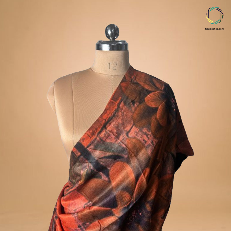 Orange Designed Premium Stole