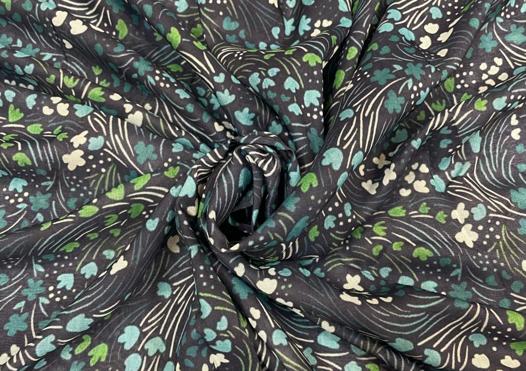 Multicolor Floral Printed Muslin Fabric