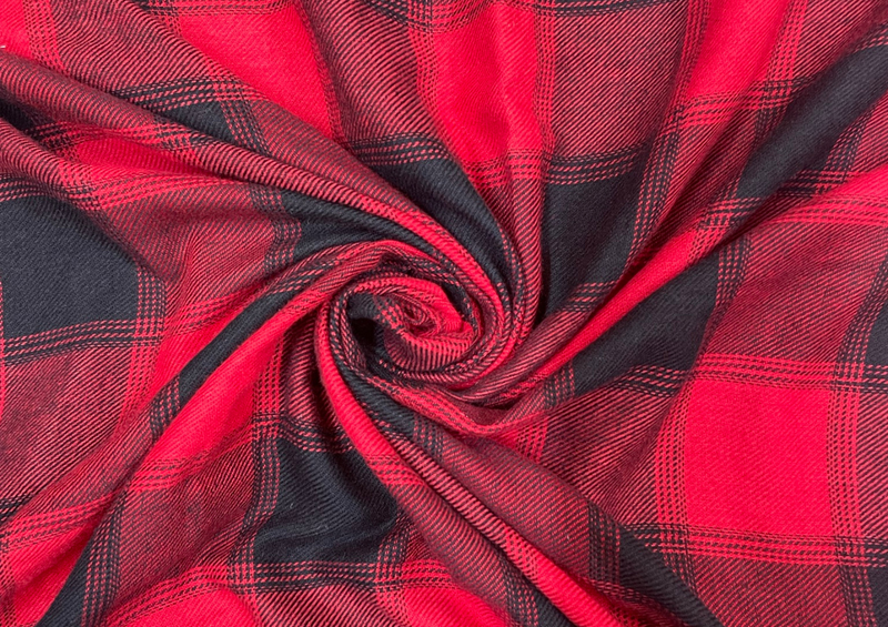 Cotton Flannel Checks Red