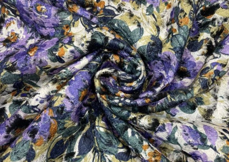 Woolen Purple Flowers 1