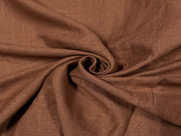 Rust Imported Linen Dull Fabric