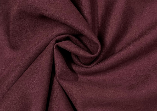 Wine Plain Suede Fabric