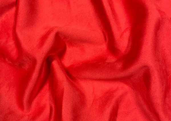 Red Plain Suede Fabric
