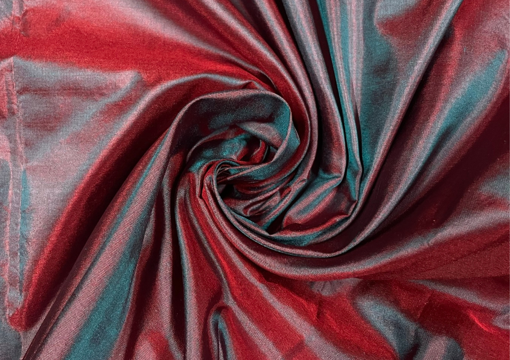 Maroon & Grey Plain Two Tone Pure Silk Fabric