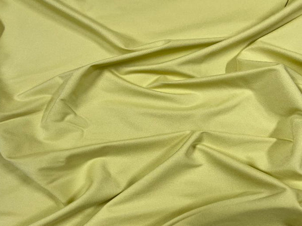 Lemon Yellow Plain Denim Lycra Fabric