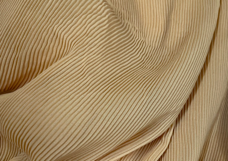 Pleated Georgette Light Yellow