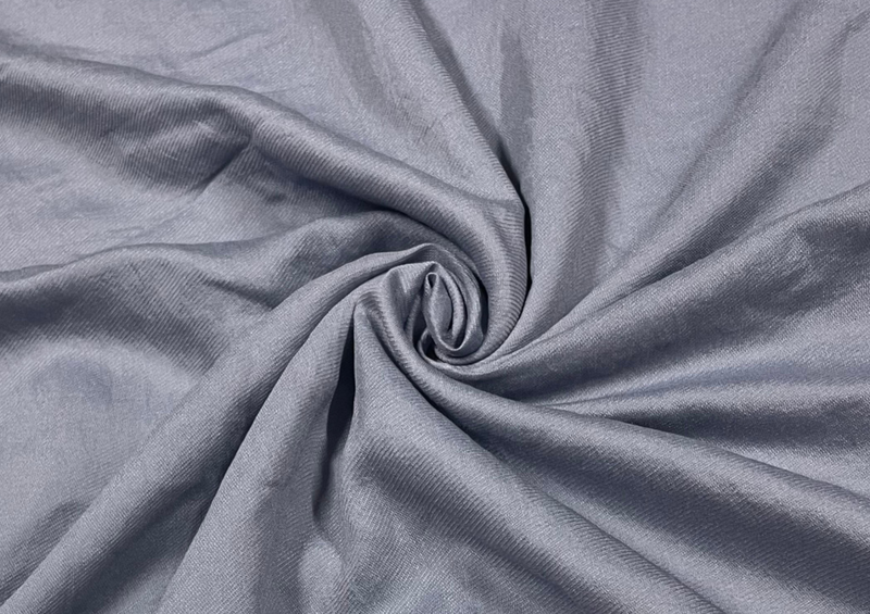 Grey Plain Twill Georgette Fabric