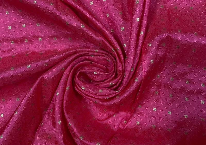 Pure Tanchoi Silk Red Floral Print