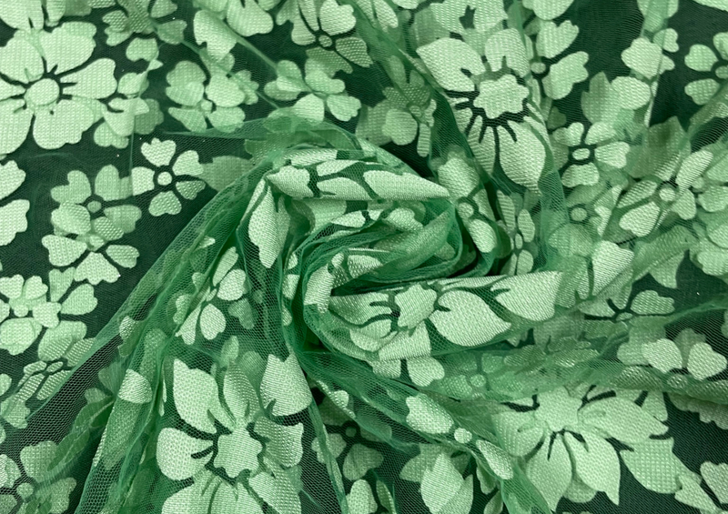 Brasso Net Green Floral