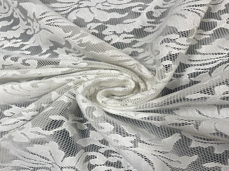 Dyeable embroidered Net Off White Floral