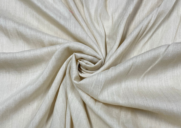 White Plain Pure Monga Silk Fabric