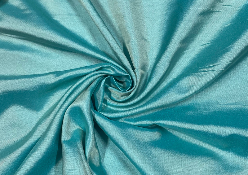 Blue Plain Pure Satin Silk Fabric