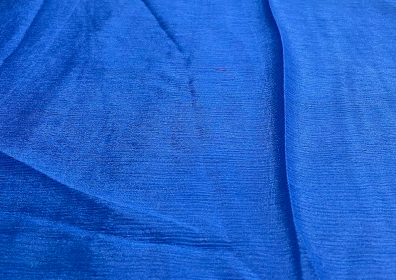 Blue Ombre Plain Pure Chiffon Fabric