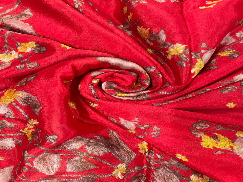Chiffon Red Floral